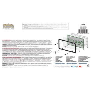 Cruiser License Plate Frame, Classic Lite, Without Design, Powder Coated, Black, Stamped Metal – 20050
