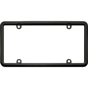 Cruiser License Plate Frame, Classic Lite, Without Design, Powder Coated, Black, Stamped Metal – 20050