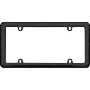Cruiser License Plate Frame, Nouveau, Without Design, Black, ABS Plastic – 20640