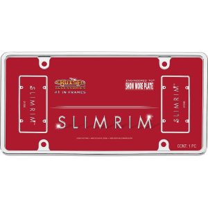 Cruiser License Plate Frame, Slim Rim, Without Design, Chrome Plated, Die Cast Zinc – 21330