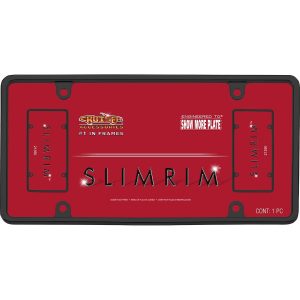 Cruiser License Plate Frame, Slim Rim, Without Design, Powder Coated, Die Cast Metal – 21350
