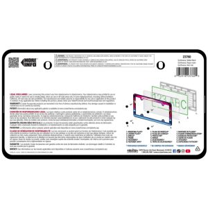 Cruiser License Plate Frame, Synthwave with Palm Tree Design, Without Illumination, Polycarbonate, Frame Only – 23760