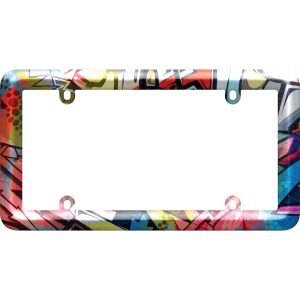 Cruiser License Plate Frame, Graffiti Design, Polycarbonate – 23802