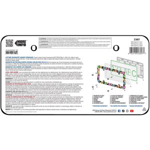 Cruiser License Plate Frame, Bold Graphics Paw Prints Design with Black Background, Polycarbonate – 23807