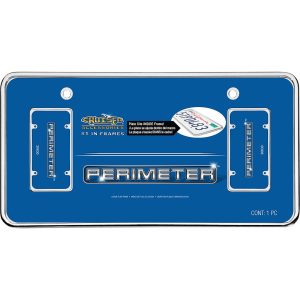 Cruiser License Plate Frame, Without Design, Chrome Plated, Die Cast Metal – 30630