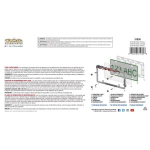 Cruiser License Plate Frame, United We Stand ™, American Flag, Chrome Plated, Die Cast Metal – 31030