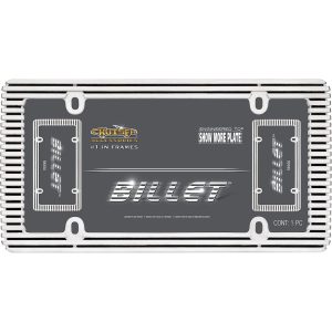 Cruiser License Plate Frame, Billet, Chrome Black, Die Cast Zinc – 58350