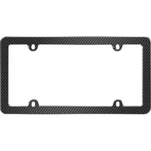 Cruiser License Plate Frame, Fiber, Chrome Plated, Black/ Chrome, Plastic – 59053