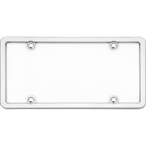 Cruiser License Plate Frame, Ultimate Tuf Combo, Without Design, Chrome Plated, ABS Plastic – 62310