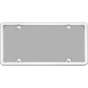 Cruiser License Plate Frame, Ultimate Tuf Combo, Without Design, Chrome Plated, ABS Plastic – 62320