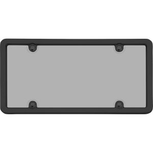 Cruiser License Plate Frame, Ultimate Tuf Combo, Without Design, Black, ABS Plastic – 62520