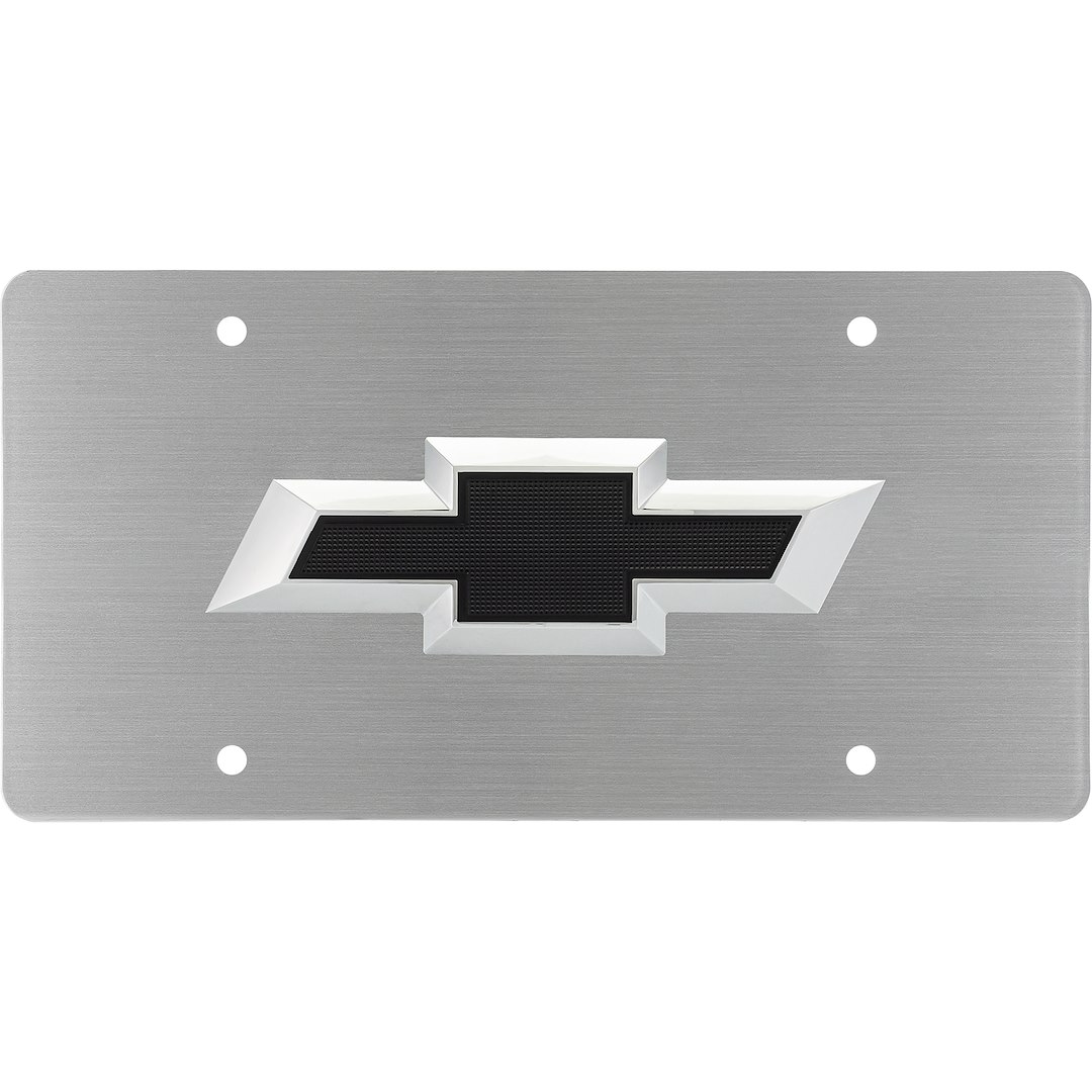 Cruiser License Plate, Chevy Bowtie, 2 Sided (1 Side Is Matte Black Emblem and Other Side Is Gold Plated Emblem) – 70205