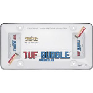 Cruiser License Plate Cover, Tuf Bubble Shield, Clear, Polycarbonate – 73100