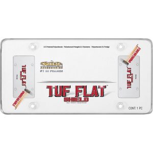 Cruiser License Plate Cover, Tuf Flat Shield, Clear Flat, Polycarbonate – 76100