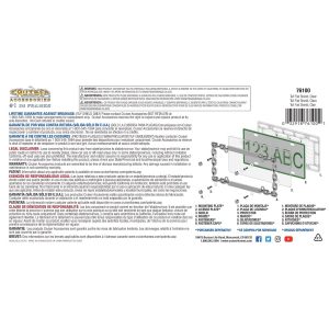 Cruiser License Plate Cover, Tuf Flat Shield, Clear Flat, Polycarbonate – 76100