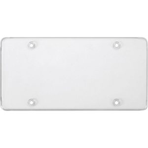 Cruiser License Plate Cover, Tuf Flat Shield, Clear Flat, Polycarbonate – 76100