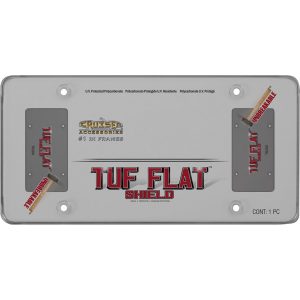 Cruiser License Plate Cover, Tuf Flat Shield, Smoke Flat, Polycarbonate – 76200