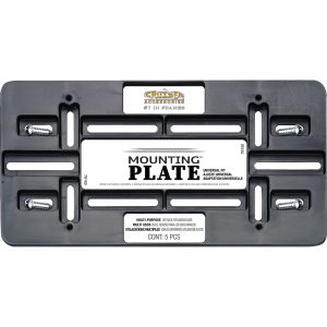 Cruiser License Plate Bracket, Black, Plastic, With Four Standard #2 Philips Fasteners – 79150