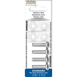 Cruiser License Plate Mounting Hardware, For Domestic Vehicles, Standard Zinc Plated Steel – 80230