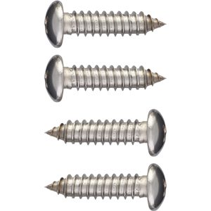Cruiser License Plate Mounting Hardware, For Domestic and Import Vehicles, Standard Stainless Steel, Set of 4 – 80430