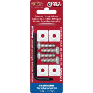 Cruiser License Plate Mounting Hardware, For Domestic Vehicles, Standard Stainless Steel – 81200
