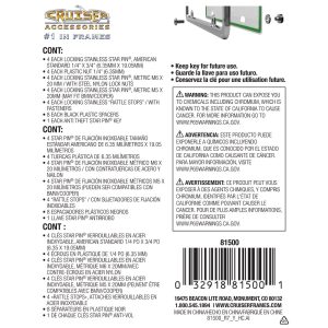 Cruiser License Plate Mounting Hardware, For Domestic and Import Vehicles, Stainless Steel – 81500