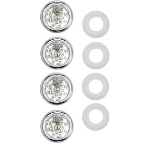 Cruiser License Plate Bolt Cover, Diamond Bling, Chrome Plated, Plastic – 82730