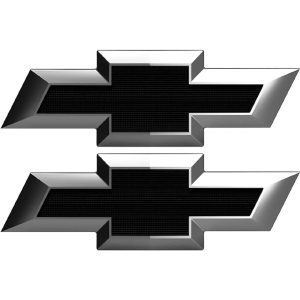 Cruiser License Plate Bolt Cover, Chevy Bowtie Emblem, Chrome Plated, Silver with Gloss Black Insert, ABS Plastic – 82800