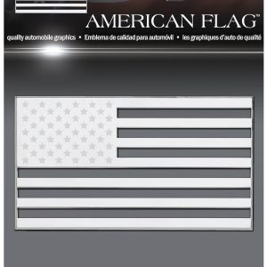 Cruiser Decal, 3D-Cals, USA Flag, Square, Chrome Plated, Plastic – 83083