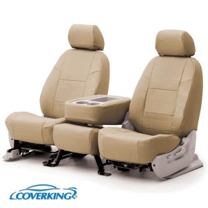 Coverking Seat Cover, Custom, Bucket with Removable Headrests, Premium Leatherette, Cashmere, Set of 2 – CSCQ5CH7929