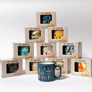 Camp Casual Cup, Coffee Mug, 15 Ounce Capacity, With Handle, Vintage Blues Design, Blue, Ceramic, Dishwasher/ Microwave Safe, Single – CC-004VB