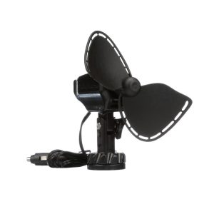 Caframo Fan, Ultimate™, 7 Inch, 2 Speed, Cabin Type, 24 Volt, Black, Adjustable Tilting Head, Lighter Plug – 747CA24BCS