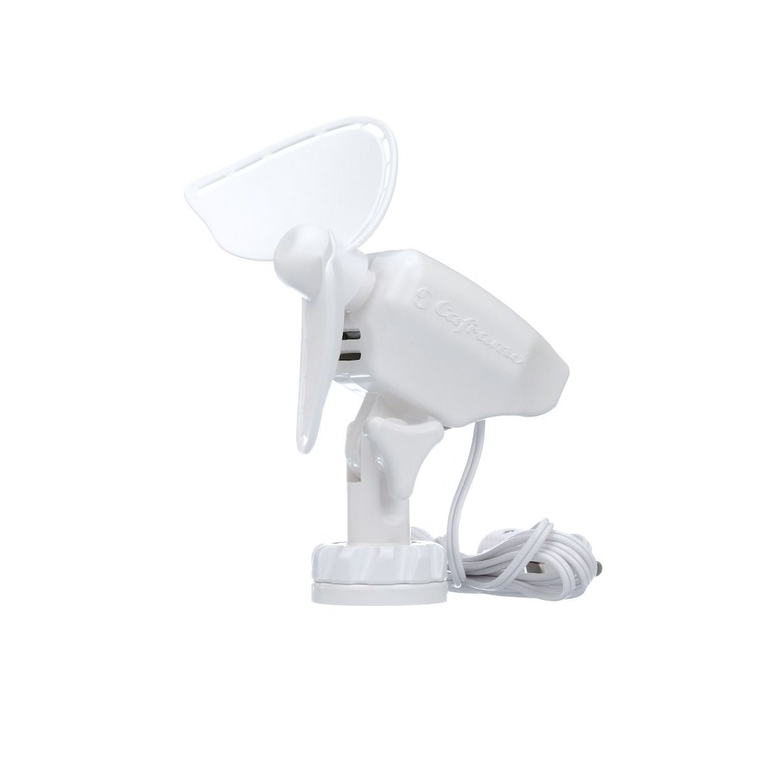 Caframo Fan, Ultimate™, 7 Inch, 2 Speed, Cabin Type, 24 Volt, White, Adjustable Tilting Head, Lighter Plug – 747CA24WCS