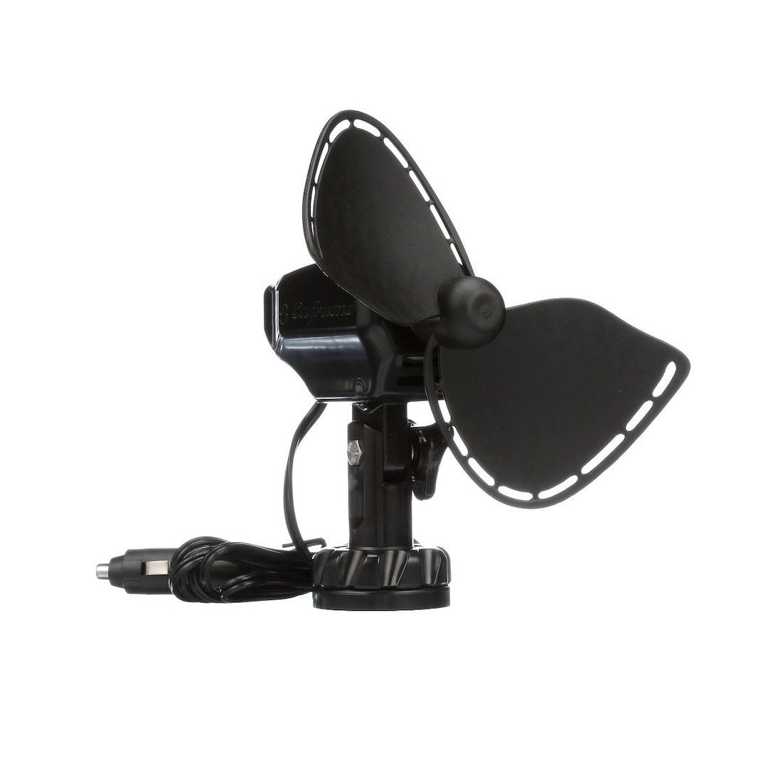 Caframo Fan, Ultimate™, 7 Inch, 2 Speed, Cabin Type, 12 Volt, Black, Adjustable Tilting Head, Direct Wire Plug – 757DCBBX