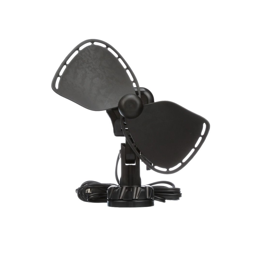 Caframo Fan, Ultimate™, 7 Inch, 2 Speed, Cabin Type, 12 Volt, Black, Adjustable Tilting Head, Direct Wire Plug – 757DCBBX