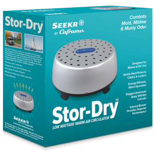 Caframo Dehumidifier, Stor-Dry™, 10.1 Inch Diameter X 4-1/2 Inch Height, 120 Volt AC, 60 Hz, 70 Watts, 256 Btu, Silver – 9406CAABX