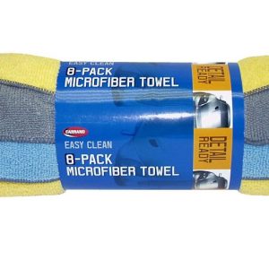 Carrand Polishing Cloth, Used for Polishing/ Drying and Detailing Towel, 14 X 14 Inch Cloth, Microfiber, Set of 8 – 40062