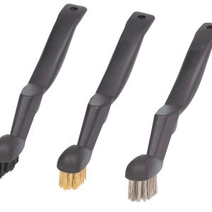 Carrand Parts Cleaning Brush, Grip Tech ™, Used for Cleaning Battery Terminals and Spark Plugs, Nylon Brush, Set of 3 – 92004