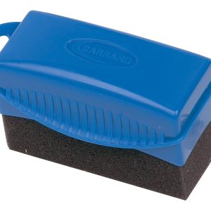 Carrand Tire Dressing Applicator Pad, Contour Type, Black, Foam Sponge, Blue Plastic Handle – 92043