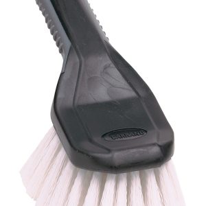 Carrand Tire Cleaning Brush, Grip Tech ™, White Bristle, 10-1/4 Inch Overall Length, White Polypropylene Bristle, Rubber Handle – 93036