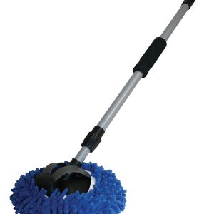 Carrand Car Wash Mitt, 2-IN-1 Microfiber Chenille, 9 Inch Overall Length, With 48 Inch Extension Pole – 93303