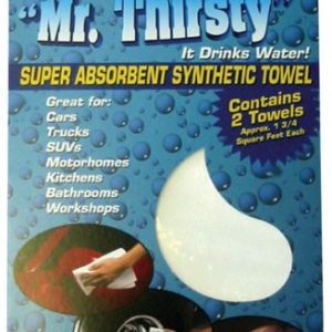 Ca.carduster Drying Cloth, Mr. Thirsty ™, Use to Remove Moisture, 11 Inch Length X 8 Inch Width X 1 Inch Thickness, Chamois, White, Set of 2 – 21003