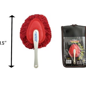 Ca.carduster Car Duster, Mini Duster®, 11-1/2 Inch Length, Red, Cotton Strands, White Colored Handle – 62447