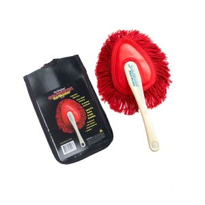 Ca.carduster Car Duster, Mini Duster®, 11-1/2 Inch Length, Red, Cotton Strands, White Colored Handle – 62447