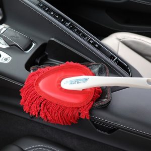 Ca.carduster Car Duster, Mini Duster®, 11-1/2 Inch Length, Red, Cotton Strands, White Colored Handle – 62447