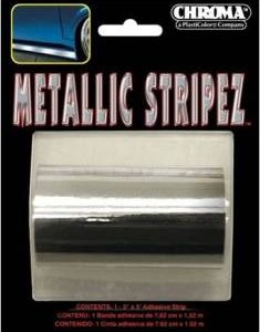 Chroma Decal Pinstripe Tape, 3 Inch Stripe, Chrome, 5 Foot Length – 003105