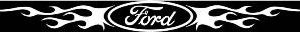 Chroma Decal Decal, Xpressionz ™, Ford Logo with Flames, Oval, Black/ White – 003703