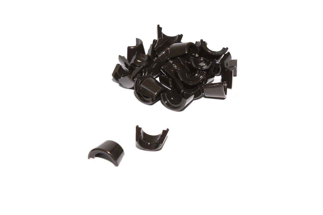 Comp Cams Valve Spring Lock, Single Groove with Lash Cap Recess, 10 Degree Lock Angle, 3/8 Inch Diameter Valve Stem – 612-16