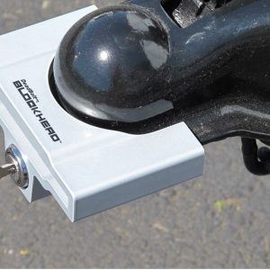 C.t. Johnson Trailer Coupler Lock, Fits 2 Inch and 2-5/16 Inch Lip Engaging Trigger Style Couplers, 4-1/2 Inch Lip Width, Arctic Silver – TCL3-AS