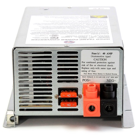 Wfco Technol Power Converter, 9800 Series, Converts 105 to 130 Volt AC to 13.2 to 14.4 Volt DC, 1100 Watt Peak Output – WF-9865-AD-CB